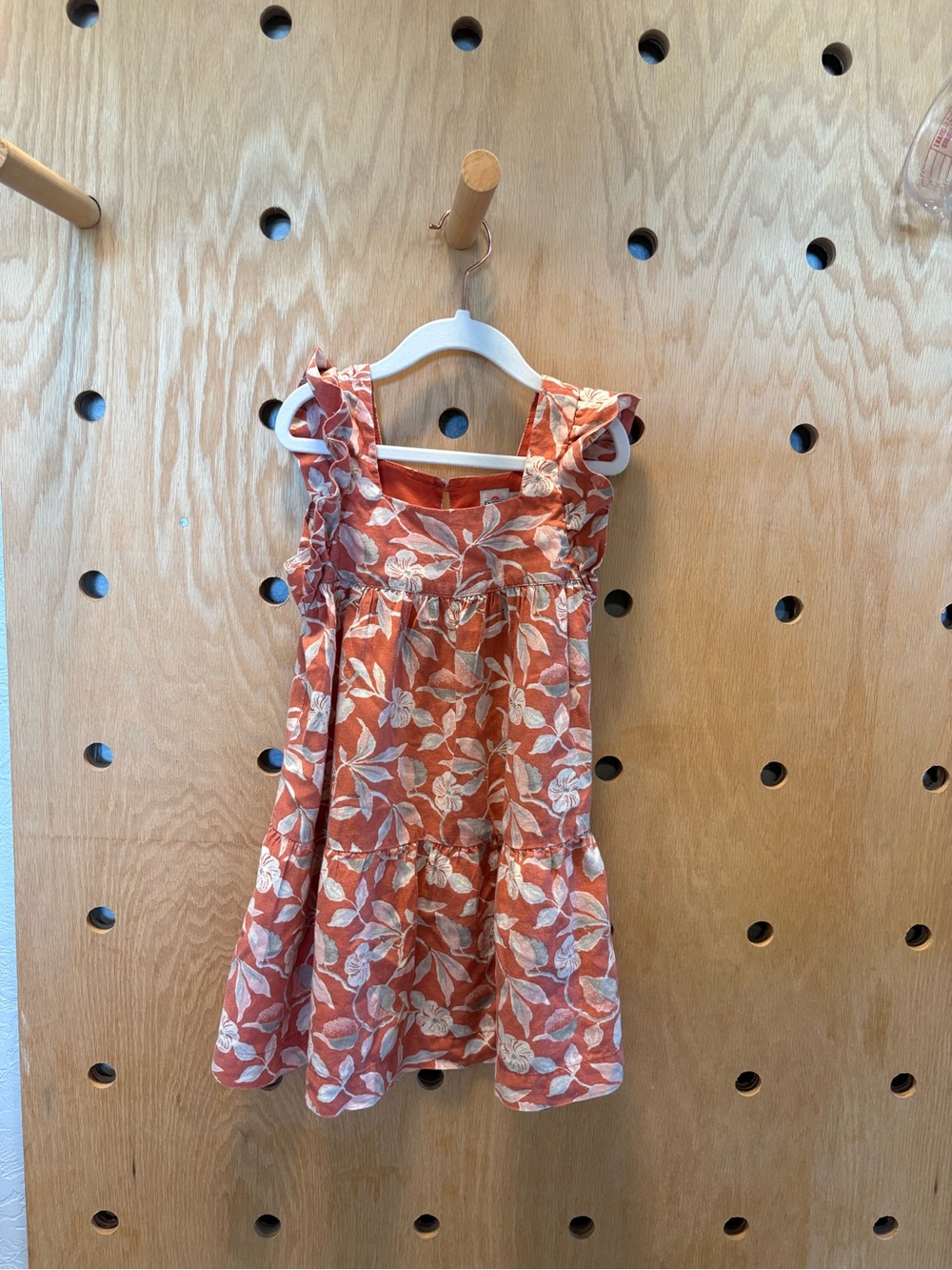 Faherty Rust Floral Ruffle Sundress